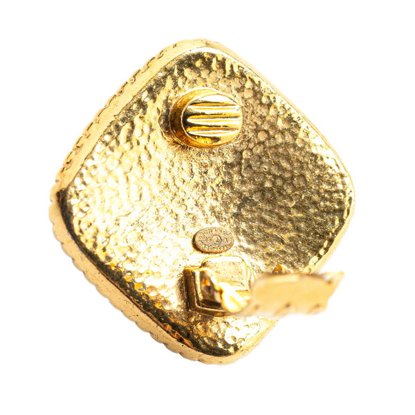 シャネル ココマーク ひし形 イヤリング ゴールド メッキ レディース CHANEL 【中古】