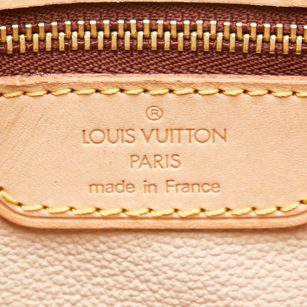 ルイ ヴィトン モノグラム プチ バケットPM ハンドバッグ M42238 ブラウン PVC レザー レディース LOUIS VUITTON 【中古】