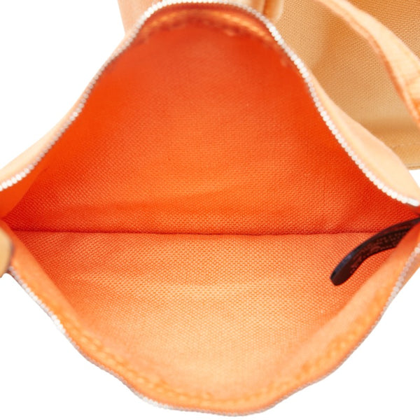 エルメス ボラボラPM ハンドバッグ トートバッグ オレンジ キャンバス レディース HERMES 【中古】