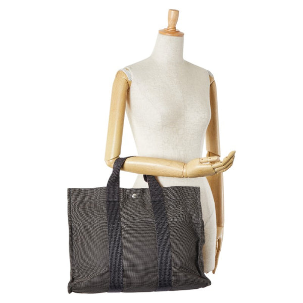 エルメス エールラインGM トートバッグ グレー キャンバス レディース HERMES 【中古】