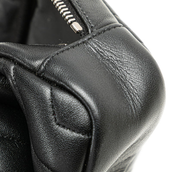 サンローラン キルティング ポーチ コスメポーチ ブラック レザー レディース SAINT LAURENT 【中古】