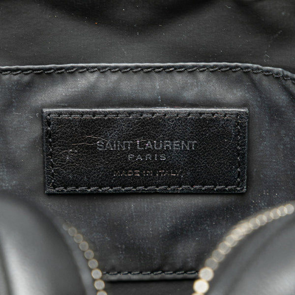 サンローラン キルティング ポーチ コスメポーチ ブラック レザー レディース SAINT LAURENT 【中古】