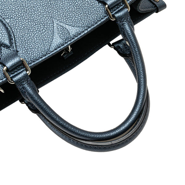 ルイ ヴィトン モノグラム アンプラント オンザゴーPM ハンドバッグ ショルダーバッグ 2WAY M58956 メタリックブルー レザー レディース LOUIS VUITTON 【中古】
