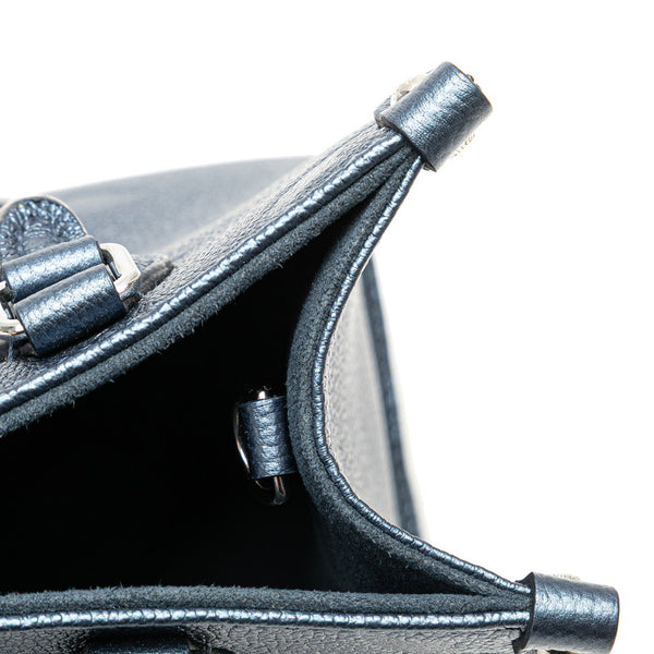 ルイ ヴィトン モノグラム アンプラント オンザゴーPM ハンドバッグ ショルダーバッグ 2WAY M58956 メタリックブルー レザー レディース LOUIS VUITTON 【中古】