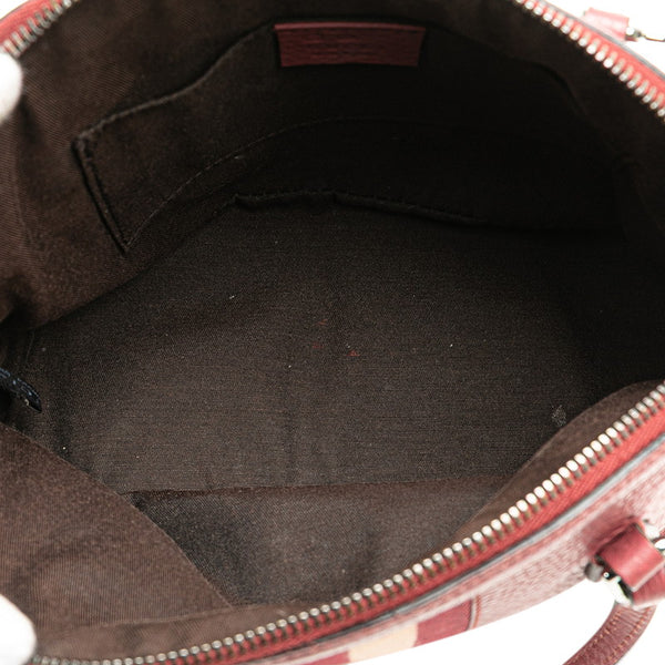 グッチ シェリーライン ハンドバッグ ショルダーバッグ 2WAY 341504 レッド レザー レディース GUCCI 【中古】