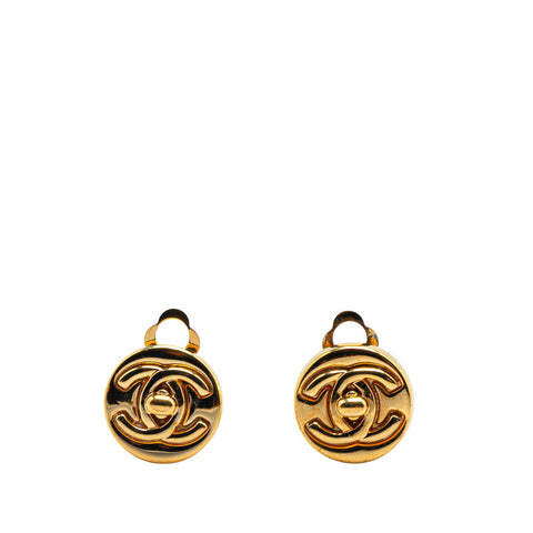 シャネル ヴィンテージ ココマーク ターンロック イヤリング ゴールド メッキ レディース CHANEL 【中古】