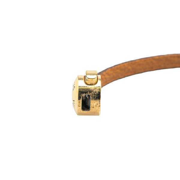 ルイ ヴィトン モノグラム ブラスレ ヒストリックミニ ブレスレット M6407F ブラウン ゴールド PVC メッキ レディース LOUIS VUITTON 【中古】