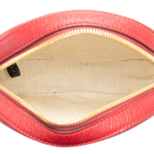 グッチ × ドラえもん ミニ GGスプリーム 斜め掛け ショルダーバッグ 625216 ベージュ レッド PVC レザー レディース GUCCI 【中古】