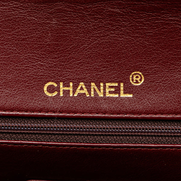 シャネル マトラッセ25 ダブルフラップ ココマーク チェーン ショルダーバッグ ブラック ラムスキン レディース CHANEL 【中古】