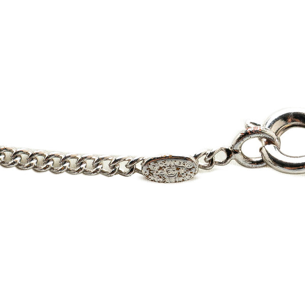 シャネル ココマーク ネックレス シルバー ベージュ メタル レディース CHANEL 【中古】