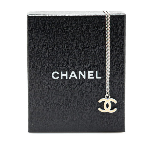 シャネル ココマーク ネックレス シルバー ベージュ メタル レディース CHANEL 【中古】