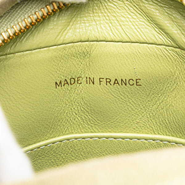 シャネル ココマーク ダイアナ タッセル チェーン ショルダーバッグ ライムグリーン ヌバック レディース CHANEL 【中古】