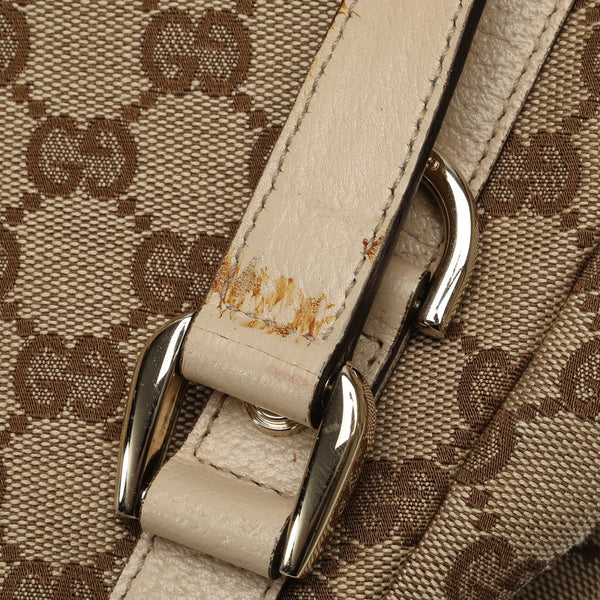 グッチ GGキャンバス アビー トートバッグ ショルダーバッグ 130736 ベージュ キャンバス レザー レディース GUCCI 【中古】