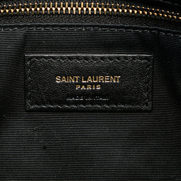 サンローラン YSLロゴ パッファ チェーン ショルダーバッグ 577476 ブラック ゴールド レザー レディース SAINT LAURENT 【中古】