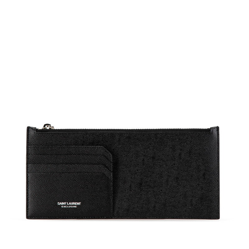 サンローラン カードケース コインケース 617600 ブラック レザー メンズ SAINT LAURENT 【中古】