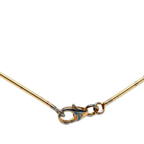 エルメス ポップH ポップアッシュ ネックレス ゴールド アイボリー メッキ レディース HERMES 【中古】