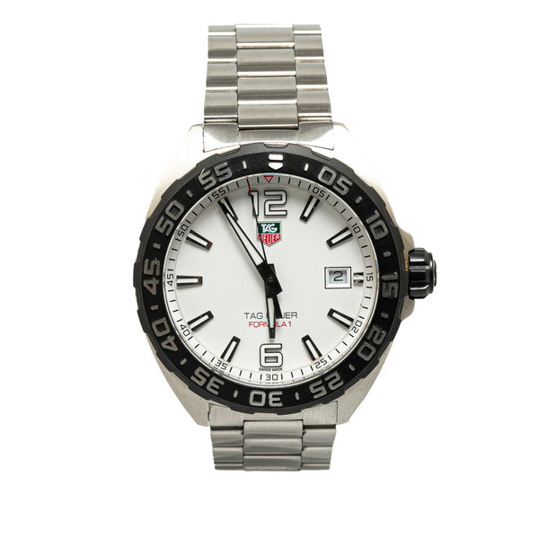 タグホイヤー フォーミュラー1 腕時計 WAZ1111 クオーツ ホワイト文字盤 ステンレススチール ラバー レディース TAG HEUER 【中古】