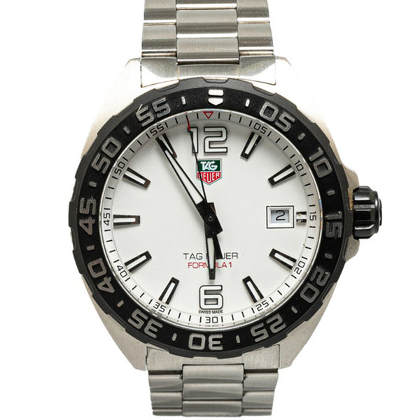 タグホイヤー フォーミュラー1 腕時計 WAZ1111 クオーツ ホワイト文字盤 ステンレススチール ラバー レディース TAG HEUER 【中古】