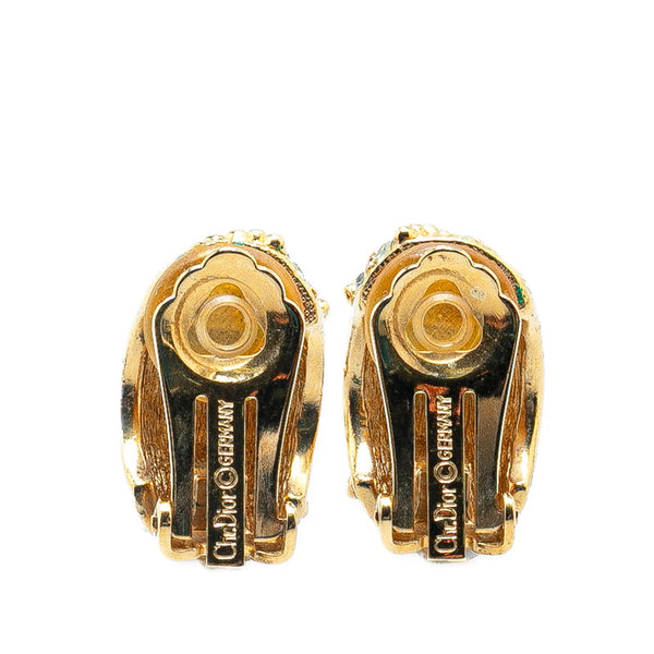 ディオール ヴィンテージ ラインストーン イヤリング ゴールド メッキ レディース Dior 【中古】