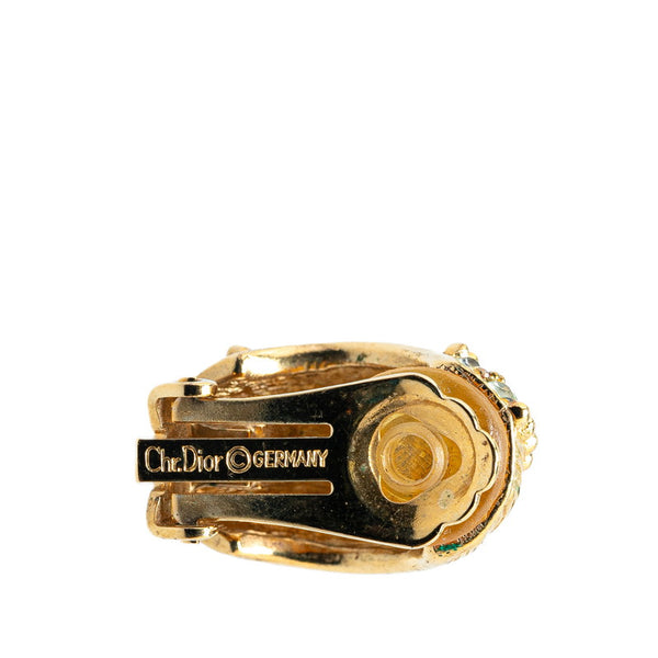 ディオール ヴィンテージ ラインストーン イヤリング ゴールド メッキ レディース Dior 【中古】