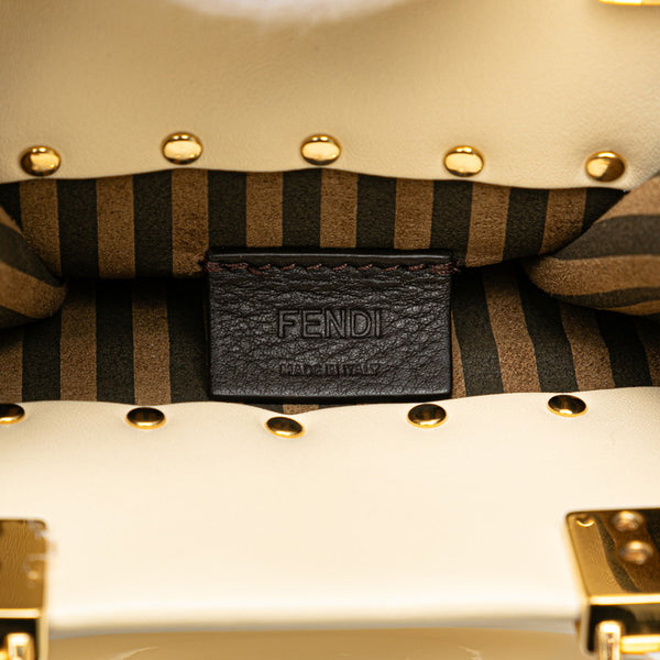 フェンディ サンシャイン ショッパー スモール ハンドバッグ ショルダーバッグ 2WAY 8BS051 ベージュ カーフレザー レディース FENDI 【中古】