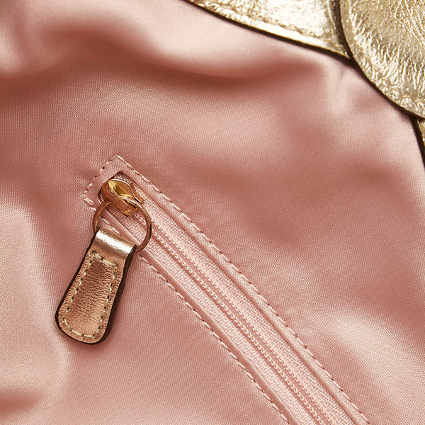 コーチ シグネチャー フローラル トートバッグ ショルダーバッグ 16276 ベージュ ゴールド キャンバス レザー レディース COACH 【中古】