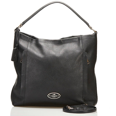 コーチ ハンドバッグ ショルダーバッグ 2WAY ブラック レザー レディース COACH 【中古】