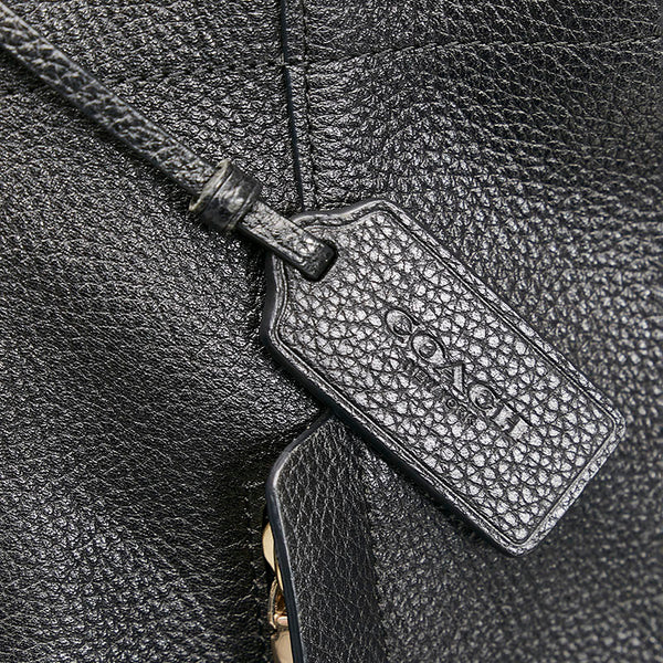 コーチ ハンドバッグ ショルダーバッグ 2WAY ブラック レザー レディース COACH 【中古】