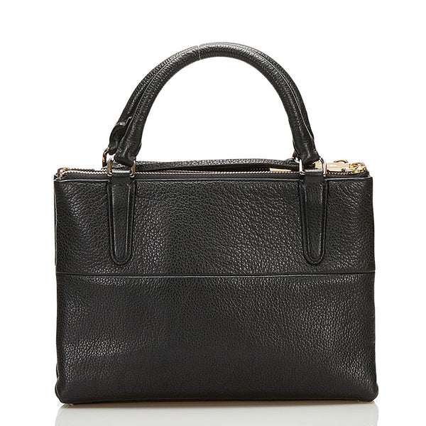 コーチ ミニ ボロー ハンドバッグ ショルダーバッグ 2WAY 28163 ブラック レザー レディース COACH 【中古】