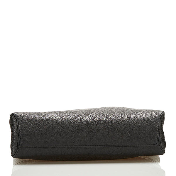 コーチ ミニ ボロー ハンドバッグ ショルダーバッグ 2WAY 28163 ブラック レザー レディース COACH 【中古】