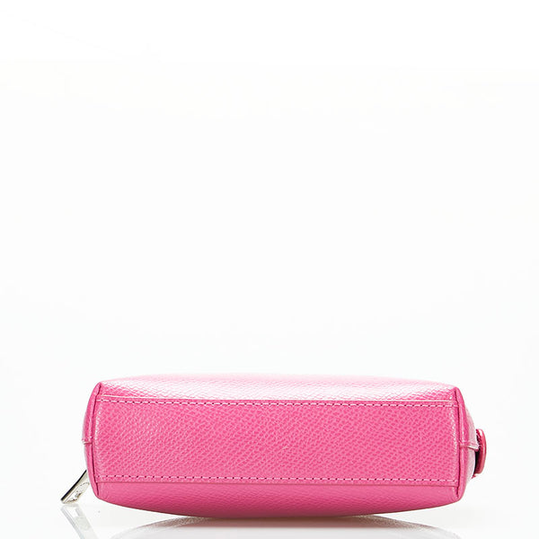 コーチ コスメポーチ F52630 ピンク レザー レディース COACH 【中古】