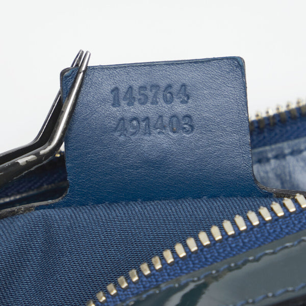 グッチ ホースビット ハンドバッグ ワンショルダーバッグ 145764 グリーン パテントレザー レディース GUCCI 【中古】