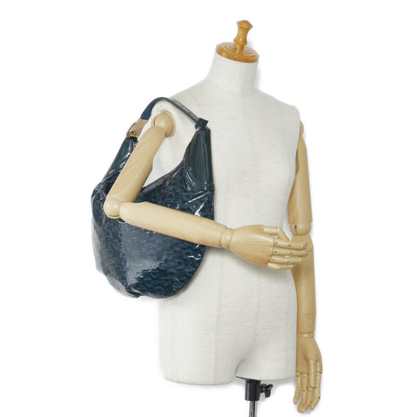 グッチ ホースビット ハンドバッグ ワンショルダーバッグ 145764 グリーン パテントレザー レディース GUCCI 【中古】