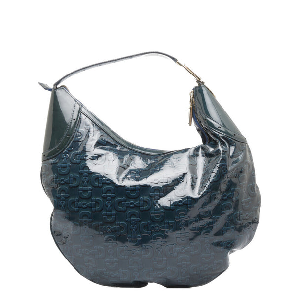 グッチ ホースビット ハンドバッグ ワンショルダーバッグ 145764 グリーン パテントレザー レディース GUCCI 【中古】