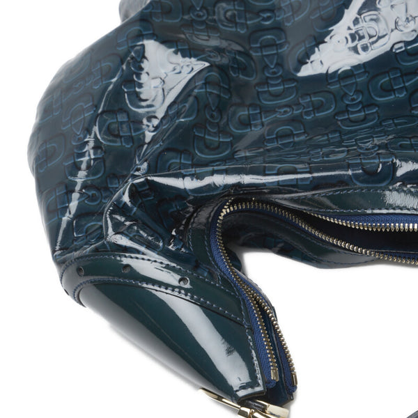 グッチ ホースビット ハンドバッグ ワンショルダーバッグ 145764 グリーン パテントレザー レディース GUCCI 【中古】