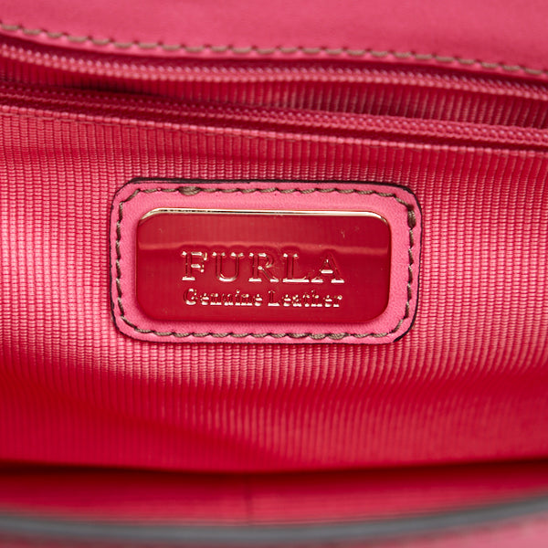 フルラ チェーンショルダーバッグ ピンク レザー レディース Furla 【中古】