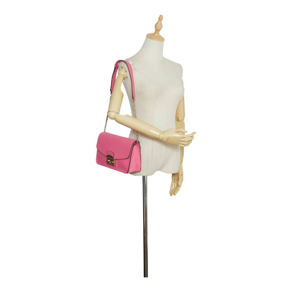 フルラ チェーンショルダーバッグ ピンク レザー レディース Furla 【中古】