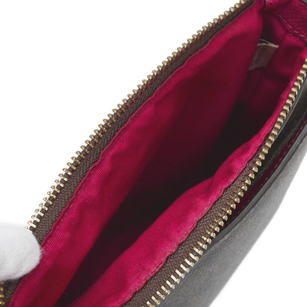 コーチ 斜め掛け ショルダーバッグ ブラウン ピンク PVC レザー レディース COACH 【中古】