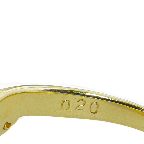 ノーブランド K18YG イエローゴールド ダイヤ0.20ct リング 指輪 レディース no brand 8号 【中古】