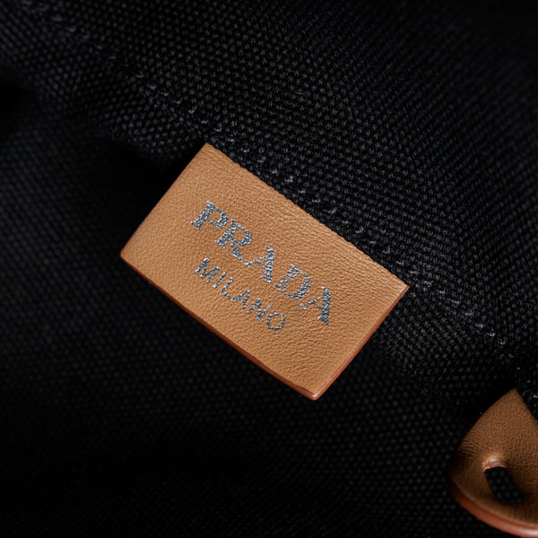 プラダ カナパ ハンドバッグ ショルダーバッグ 2WAY 1BG163 ブラック キャンバス レディース PRADA 【中古】