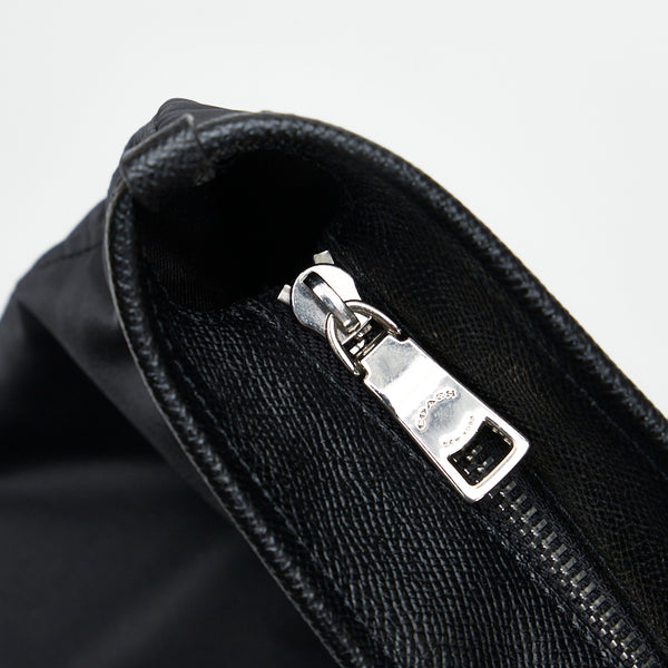 コーチ トートバッグ ショルダーバッグ F25907 ブラック ナイロン レザー レディース COACH 【中古】
