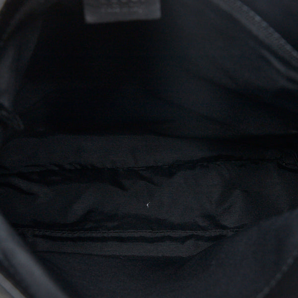 グッチ GGキャンバス ゴールド金具 ワンショルダーバッグ 91761 ブラック キャンバス レザー レディース GUCCI 【中古】