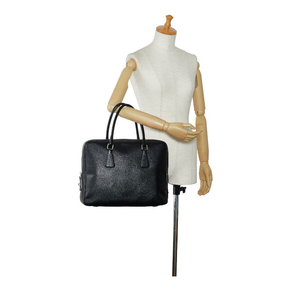 グッチ GGキャンバス ハンドバッグ トートバッグ 120836 ブラック キャンバス レザー レディース GUCCI 【中古】