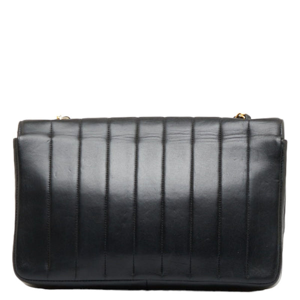 シャネル マドモアゼル ココマーク ゴールド金具 チェーン ショルダーバッグ ブラック ラムスキン レディース CHANEL 【中古】