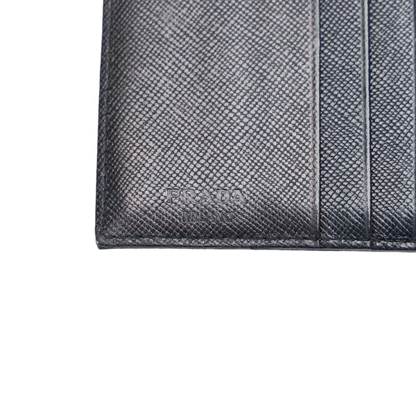 プラダ 三つ折り財布 ブラック ナイロン レディース PRADA 【中古】
