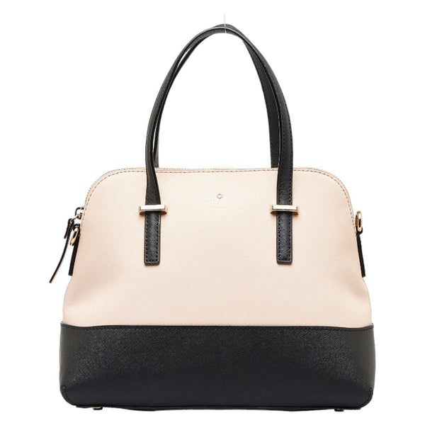 ケイトスペード バイカラー ハンドバッグ ショルダーバッグ 2WAY ピンク ブラック レザー レディース Kate Spade 【中古】