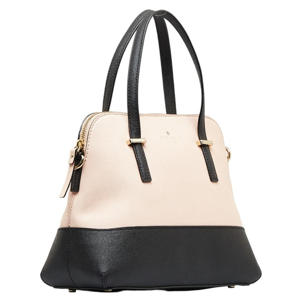 ケイトスペード バイカラー ハンドバッグ ショルダーバッグ 2WAY ピンク ブラック レザー レディース Kate Spade 【中古】