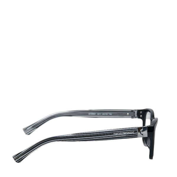 アルマーニ 伊達眼鏡 メガネ EA3084F 5017 ブラック クリア プラスチック メンズ ARMANI 【中古】