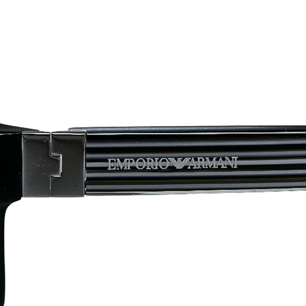 アルマーニ 伊達眼鏡 メガネ EA3084F 5017 ブラック クリア プラスチック メンズ ARMANI 【中古】