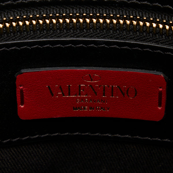 ヴァレンティノ ガラヴァーニ スタッズ ハンドバッグ ショルダーバッグ ブラック レザー レディース VALENTINO 【中古】